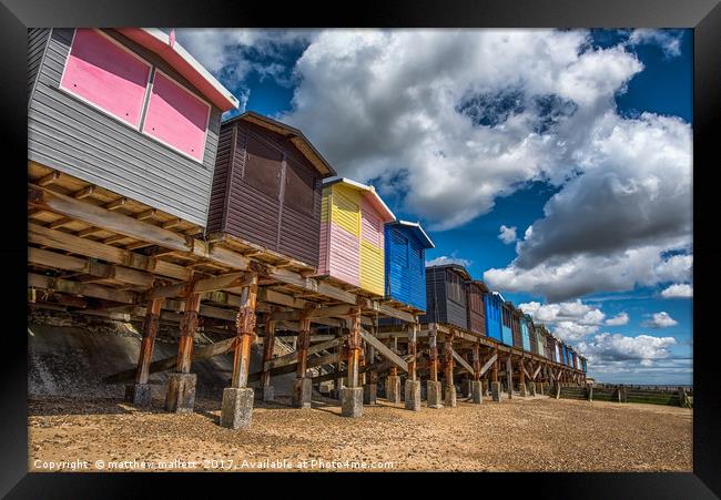 Colour and Cloud at Frinton Framed Print by matthew  mallett
