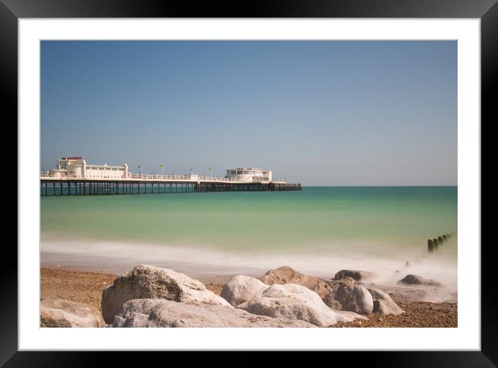 Worthing  Beach View Framed Mounted Print by Clive Eariss