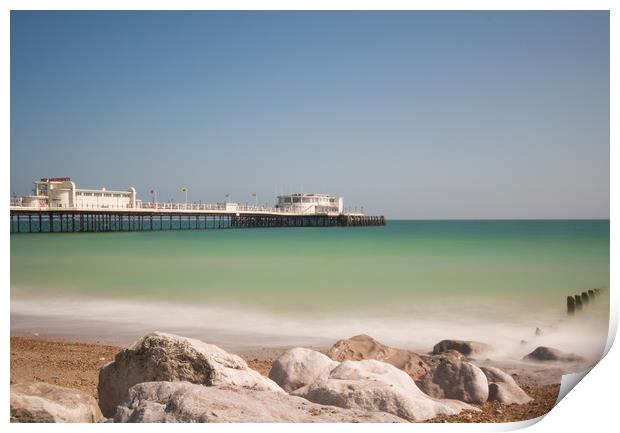 Worthing  Beach View Print by Clive Eariss