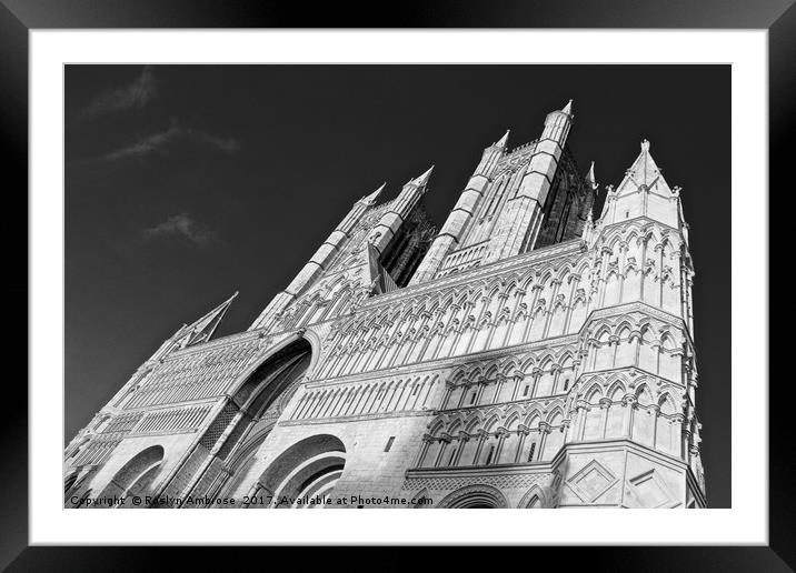 Lincoln Cathedral Framed Mounted Print by Ros Ambrose