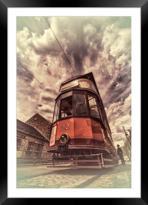 Tram stop Framed Mounted Print by sean clifford