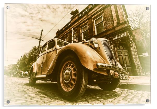 Old car Acrylic by sean clifford