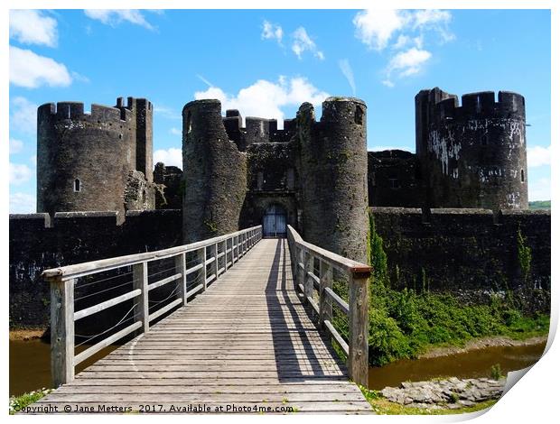 The Back of Caerphilly Castle                      Print by Jane Metters