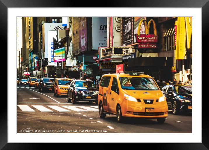 The colors of New York Framed Mounted Print by Arun Koshy