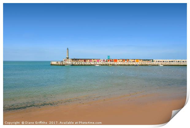 Margate Pier Print by Diane Griffiths