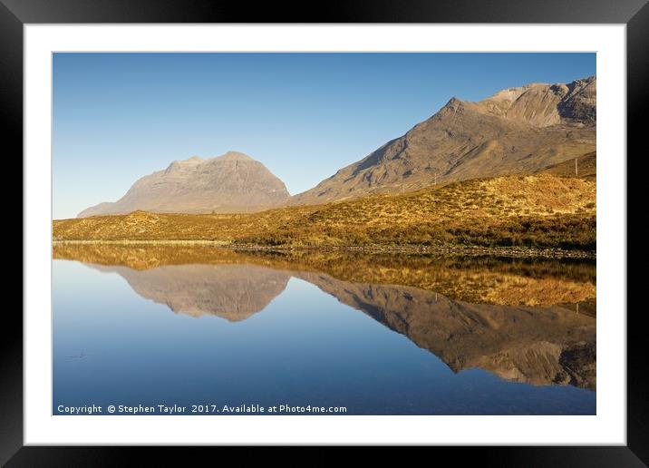 Loch Clair Framed Mounted Print by Stephen Taylor