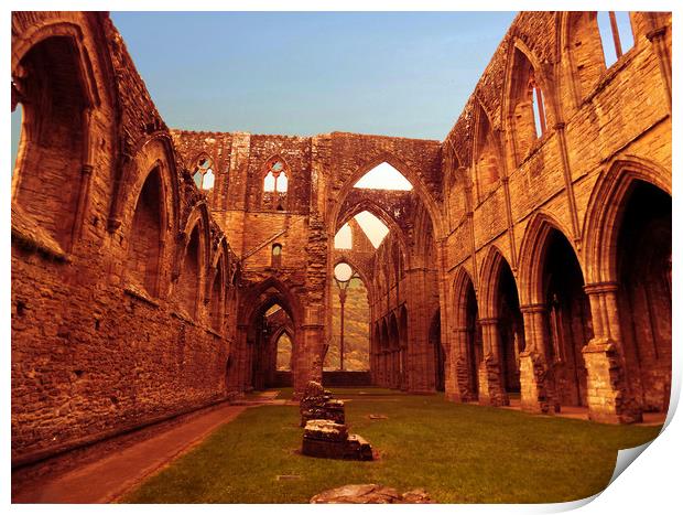 Tintern abbey arches Print by paul ratcliffe