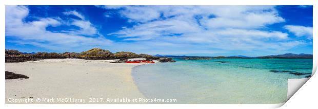 Sea Kayaking in the Sound of Arisaig Print by Mark McGillivray