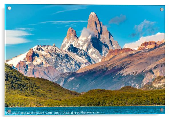 Lake and Andes Mountains, Patagonia - Argentina Acrylic by Daniel Ferreira-Leite