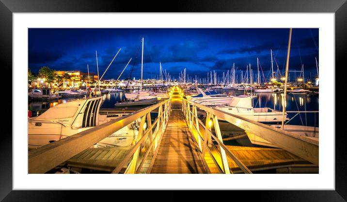 The Pontoon at the Marina Rubicon  Framed Mounted Print by Naylor's Photography