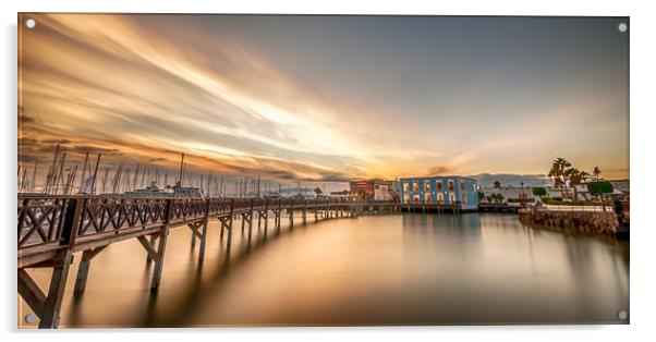 Boardwalk at the Marina Rubicon Acrylic by Naylor's Photography