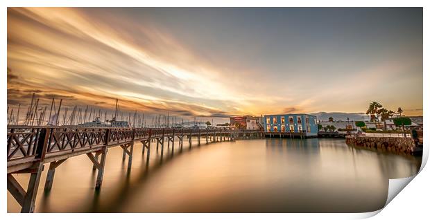 Boardwalk at the Marina Rubicon Print by Naylor's Photography