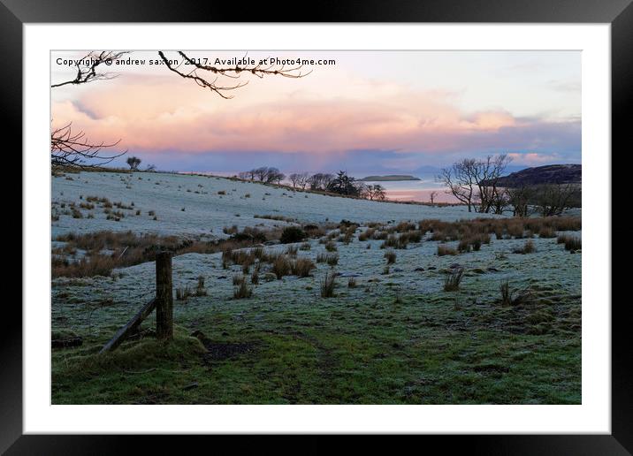 FROSTY START Framed Mounted Print by andrew saxton