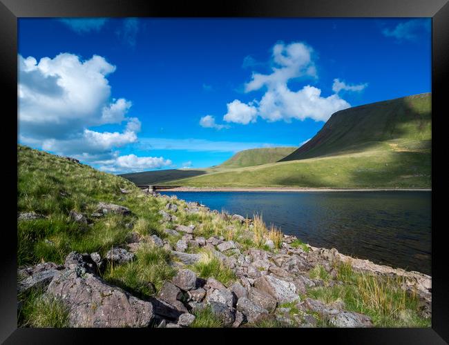 Llyn y Fan Fach and the Carmarthen Fans. Framed Print by Colin Allen