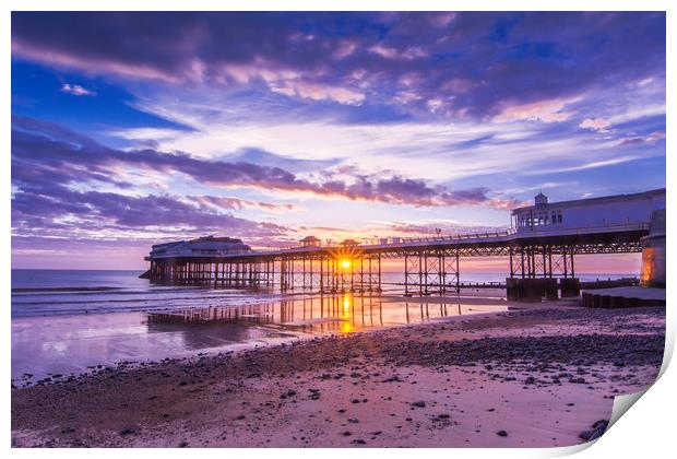 Cromer pier with sunrise starburst Print by Mark Hawkes