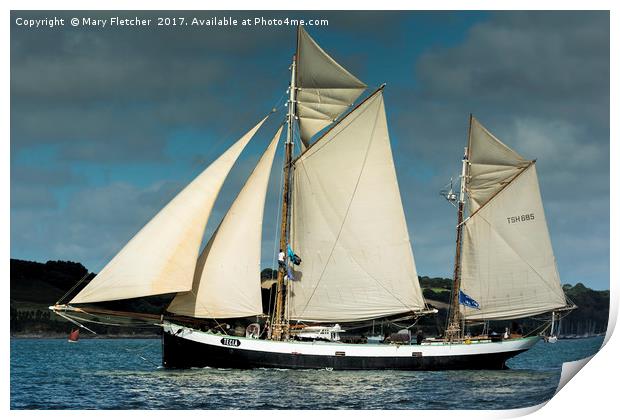 Tallship Tecla Print by Mary Fletcher