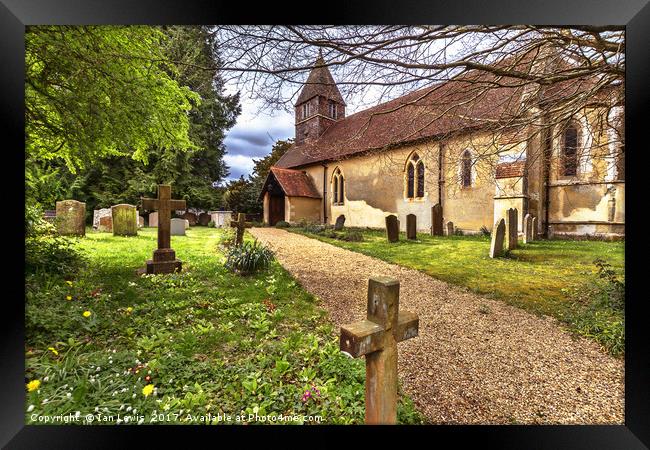 The Church At Tidmarsh in Berkshire Framed Print by Ian Lewis