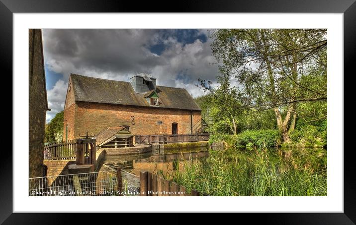 New Hall Water mill Framed Mounted Print by Catchavista 