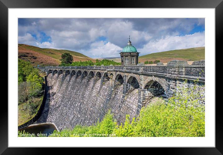 Craig Goch Dam Elan Valley Radnorshire Powys  Framed Mounted Print by Nick Jenkins