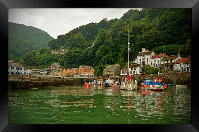 Entering Lynmouth Harbour Framed Print by graham young