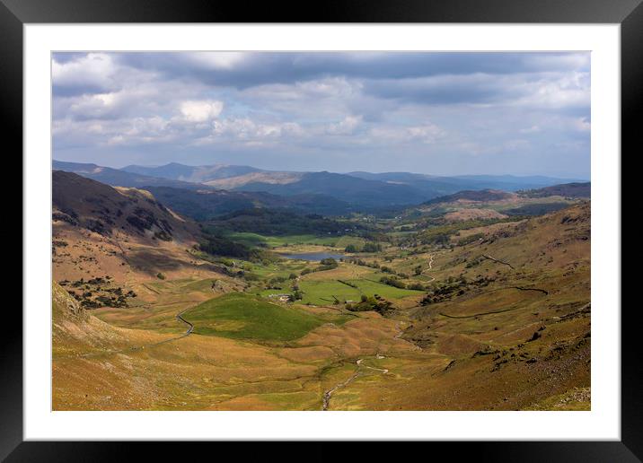 Wrynose Pass Framed Mounted Print by David Morton