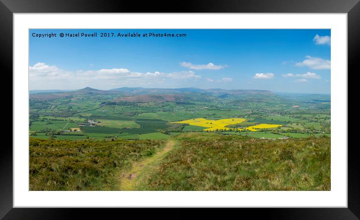 View of Sugar Loaf from Skirrid Fawr Framed Mounted Print by Hazel Powell