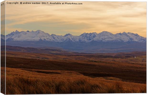 SUN AND SNOW Canvas Print by andrew saxton