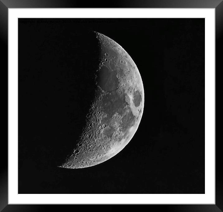 Half Moon Framed Mounted Print by Andy Morton