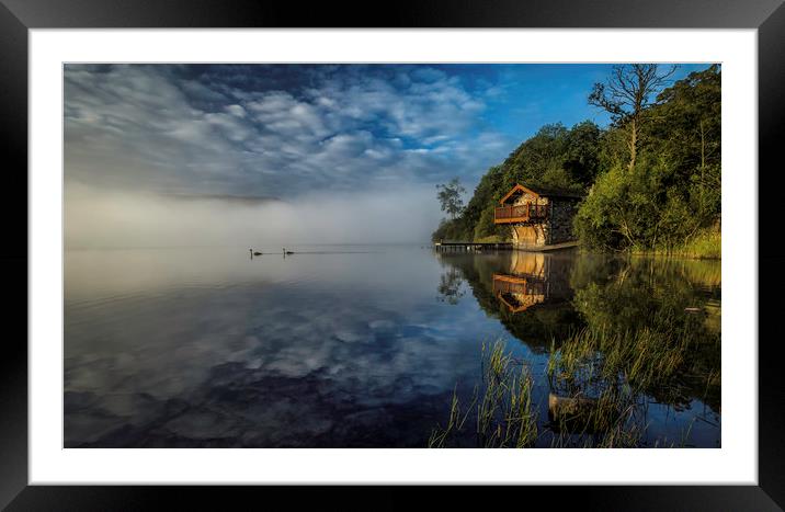 Swan Lake. Framed Mounted Print by Craig Breakey