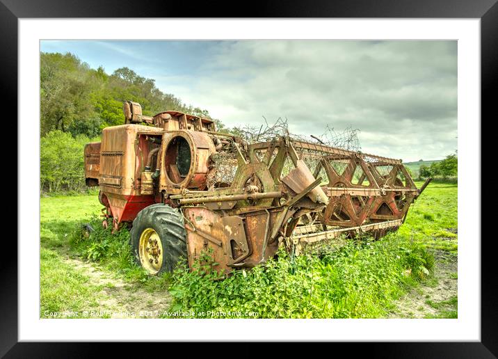 The abandoned Combine  Framed Mounted Print by Rob Hawkins