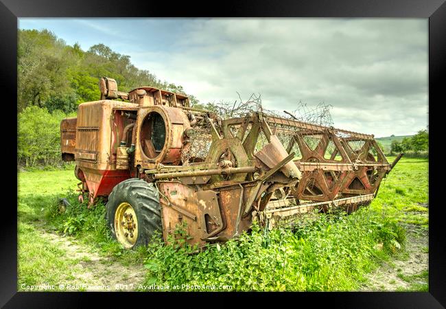 The abandoned Combine  Framed Print by Rob Hawkins