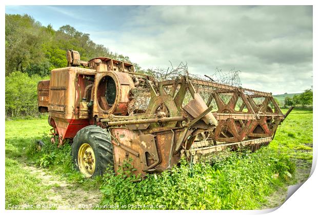 The abandoned Combine  Print by Rob Hawkins