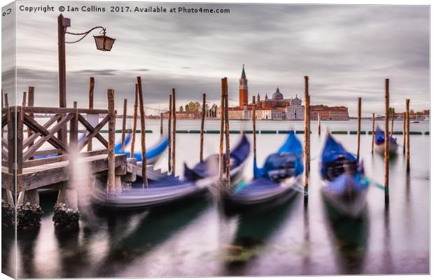 Early Morning Gondolas, Venice Canvas Print by Ian Collins