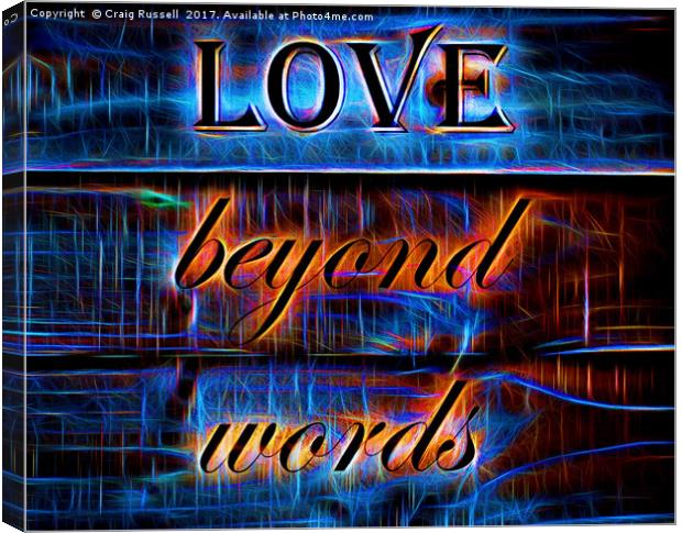 Love Beyond Words Canvas Print by Craig Russell