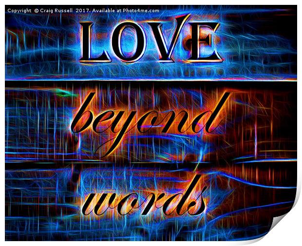 Love Beyond Words Print by Craig Russell
