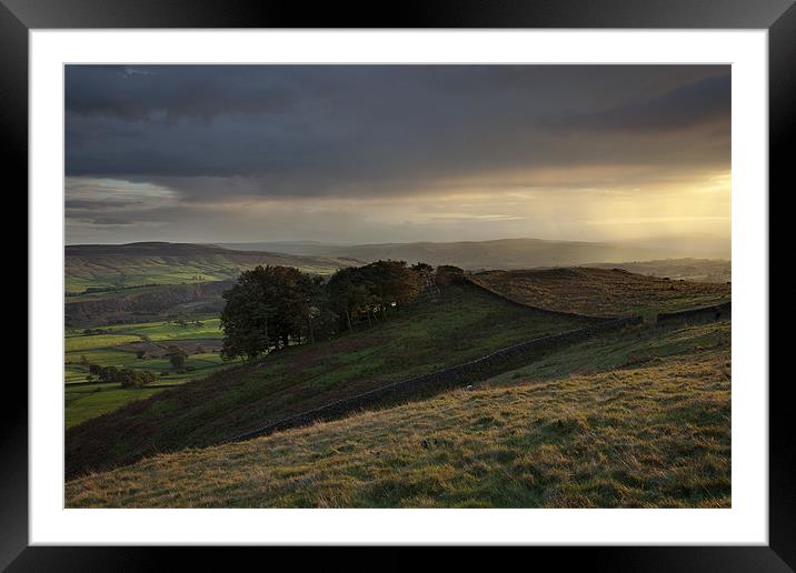 Late Light Above Eastby Crags Framed Mounted Print by Steve Glover