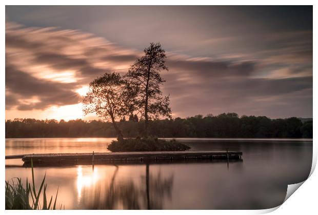 Smooth sunset Print by Gary Schulze