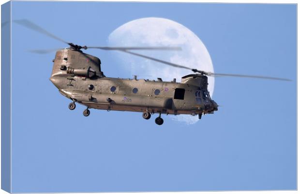 CH47 Chinook Daymoon  Canvas Print by Rob Lester