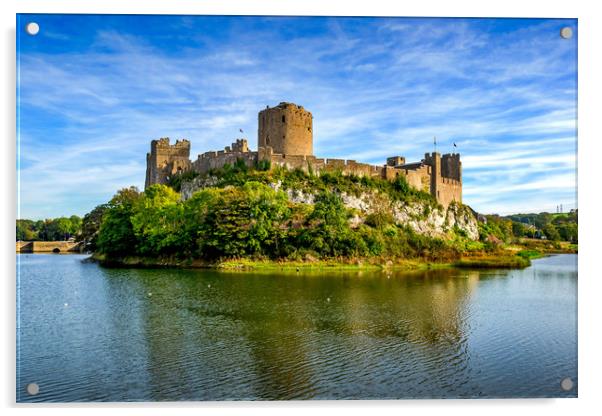 Pembroke Castle, Pembrokeshire, Wales, UK Acrylic by Mark Llewellyn