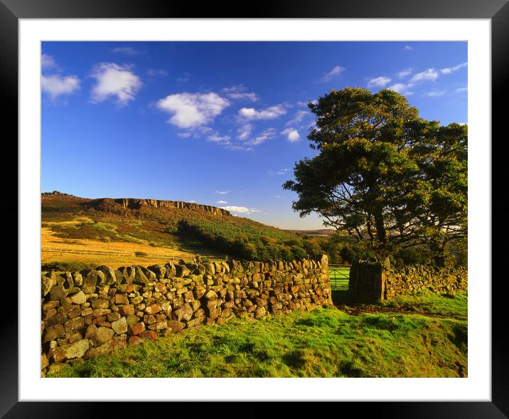 View towards Millstone Edge Framed Mounted Print by Darren Galpin