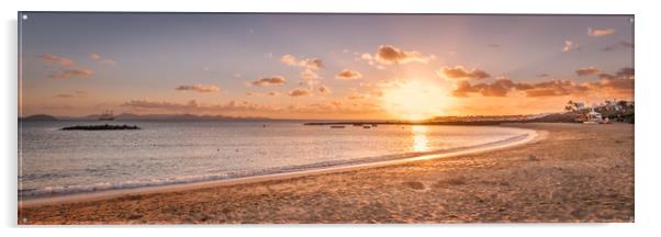 Playa Blanca Beach Sunset Acrylic by Naylor's Photography