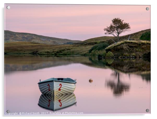 Fishing boat upon Loch Fada #2 Acrylic by Richard Smith