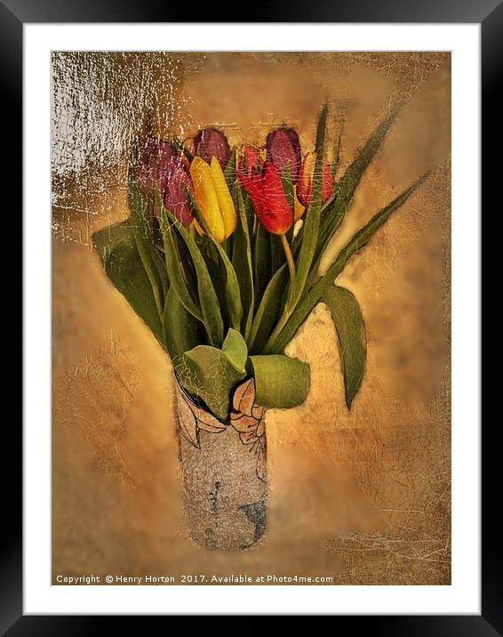 Sunlight on canvas Framed Mounted Print by Henry Horton