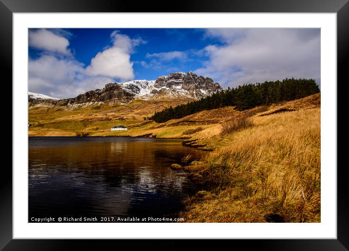 The Storr reflected Framed Mounted Print by Richard Smith