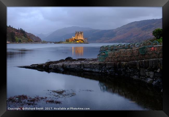          Eilean Donan Castle at dusk               Framed Print by Richard Smith