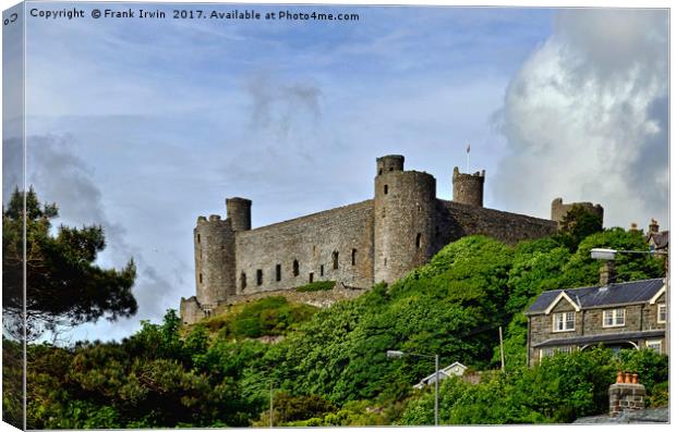 Harlech castle from street level Canvas Print by Frank Irwin