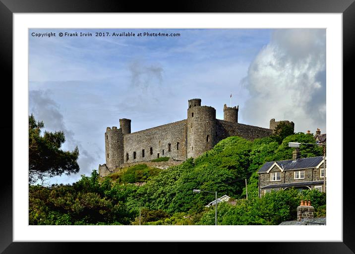 Harlech castle from street level Framed Mounted Print by Frank Irwin