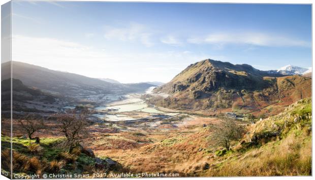 Nant Gwynant Valley, Frosty Morning Canvas Print by Christine Smart