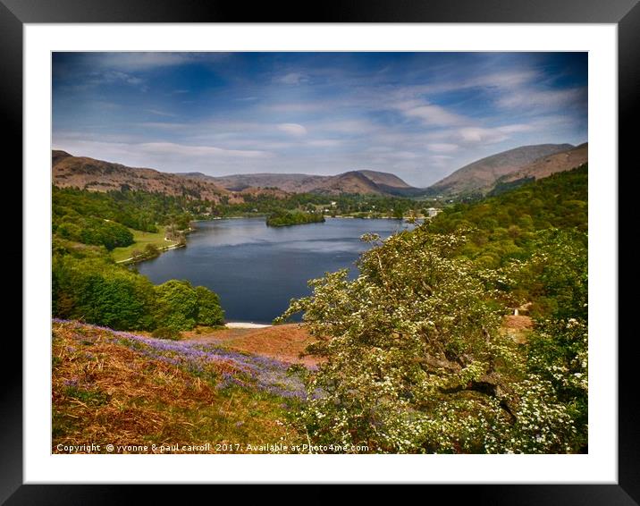 Grasmere Lake from Loughrigg Terrace Framed Mounted Print by yvonne & paul carroll