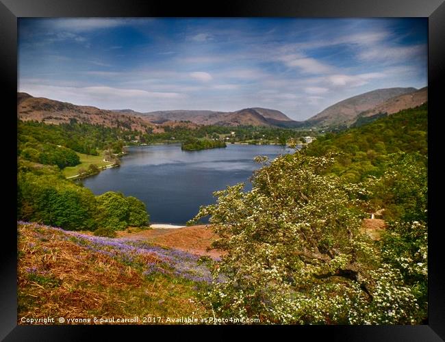 Grasmere Lake from Loughrigg Terrace Framed Print by yvonne & paul carroll